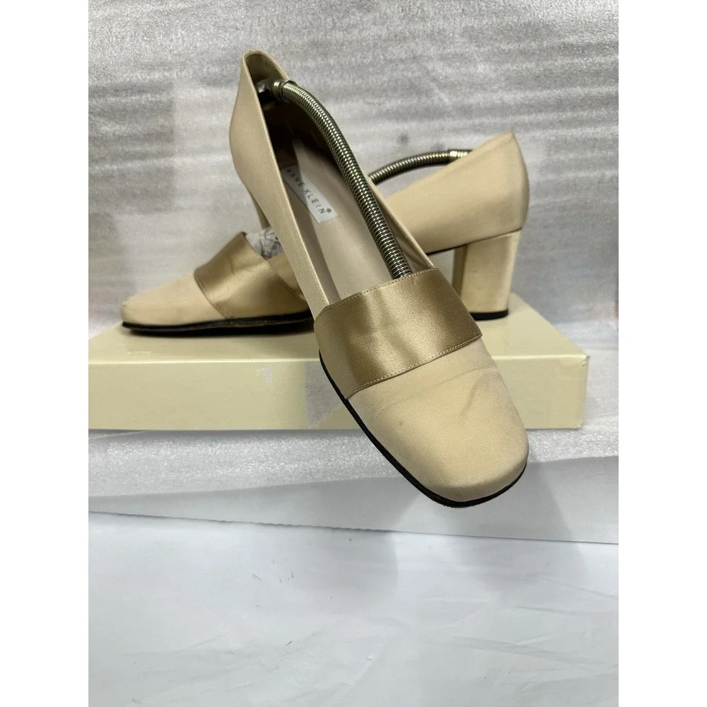 Anne Klein Champagne 2in Cream Heel A552705 Retail 165‎ Vintage Size 10 N Party